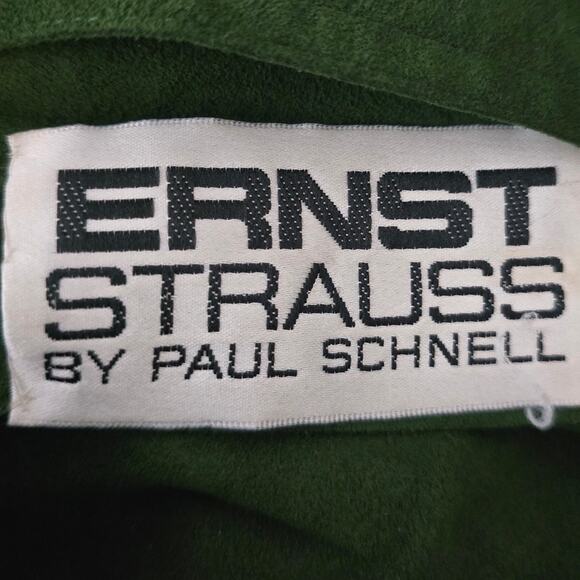 Ernst Strauss by Paul Schnell Vintage Forest Green Suede Women's Winter Jacket L - Picture 5 of 6